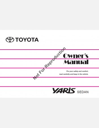 toyota yaris 90 series 2012 2013 & 2014 owners manual